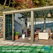 Veranda sabit cam tavan & Isı camlı sürgülü sistem Likya sürme cam - solarwin