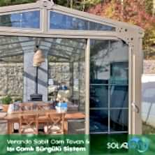 Veranda sabit cam tavan & Isı camlı sürgülü sistem Likya sürme cam - solarwin