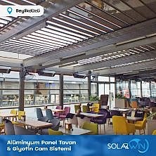 Alüminyum Panel Tavan ve Giyotin Cam Sistemi 1