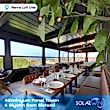 Alüminyum Panel Tavan ve Giyotin Cam Sistemi Pierroloti Otel 5