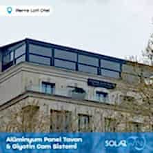 Alüminyum Panel Tavan ve Giyotin Cam Sistemi Pierroloti Otel 6
