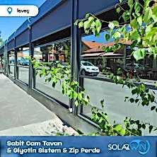 Sabit Cam Tavan ve Giyotin Sistem ve Zip Perde İsveç 2