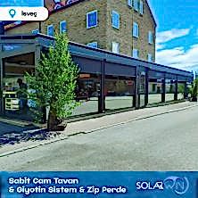 Sabit Cam Tavan ve Giyotin Sistem ve Zip Perde İsveç 3