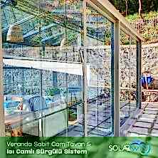 Veranda Sabit Cam Tavan ve Isı Camlı Sürgülü Sistem 6